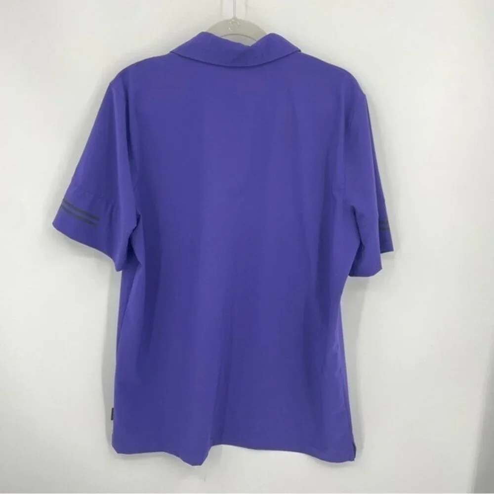 TCU HORNED FROGS NIKE DRY Polo Shirt Sz L Purple Dri-Fit On Field‎ CQ5283